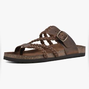 WHITE MOUNTAIN Women's Hayleigh Braided Signature Comfort-Molded Footbed Sandal